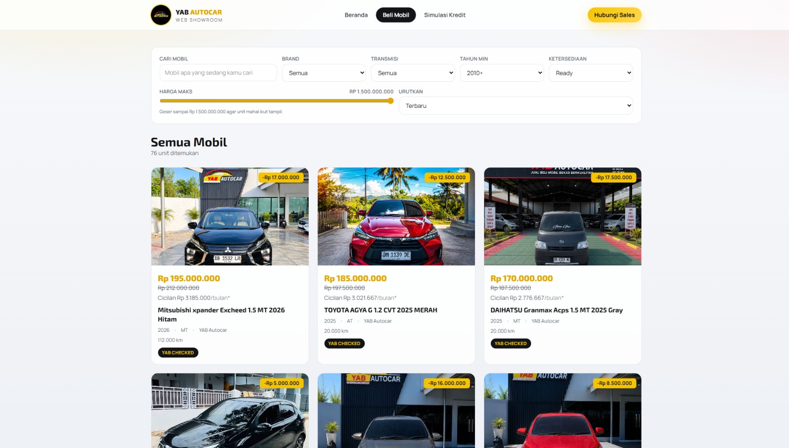 Showroom Mobil Online