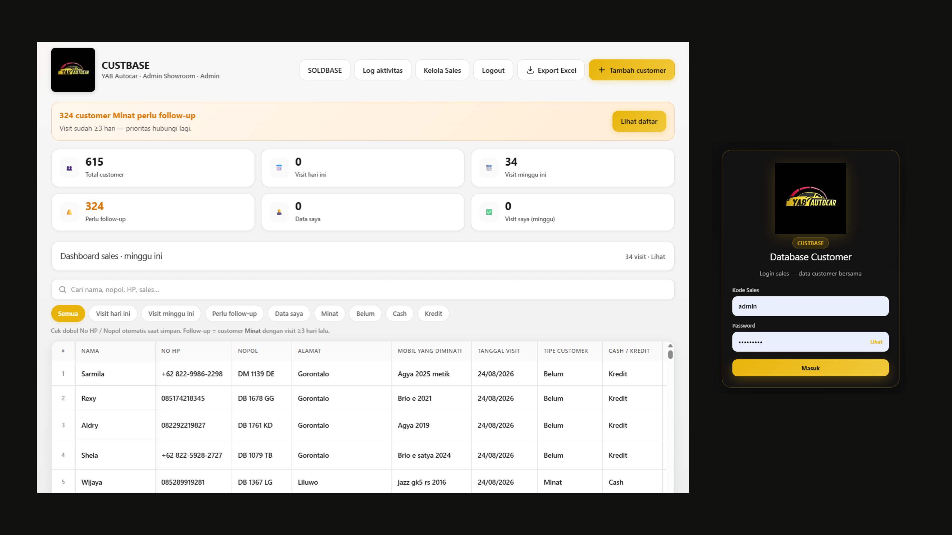 CUSTBASE Multi-Sales